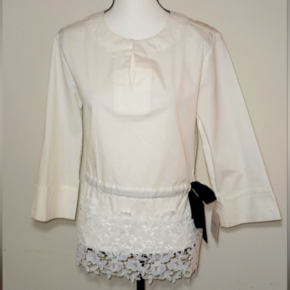 NWT Ellen Tracy Stretch Blouse (M)